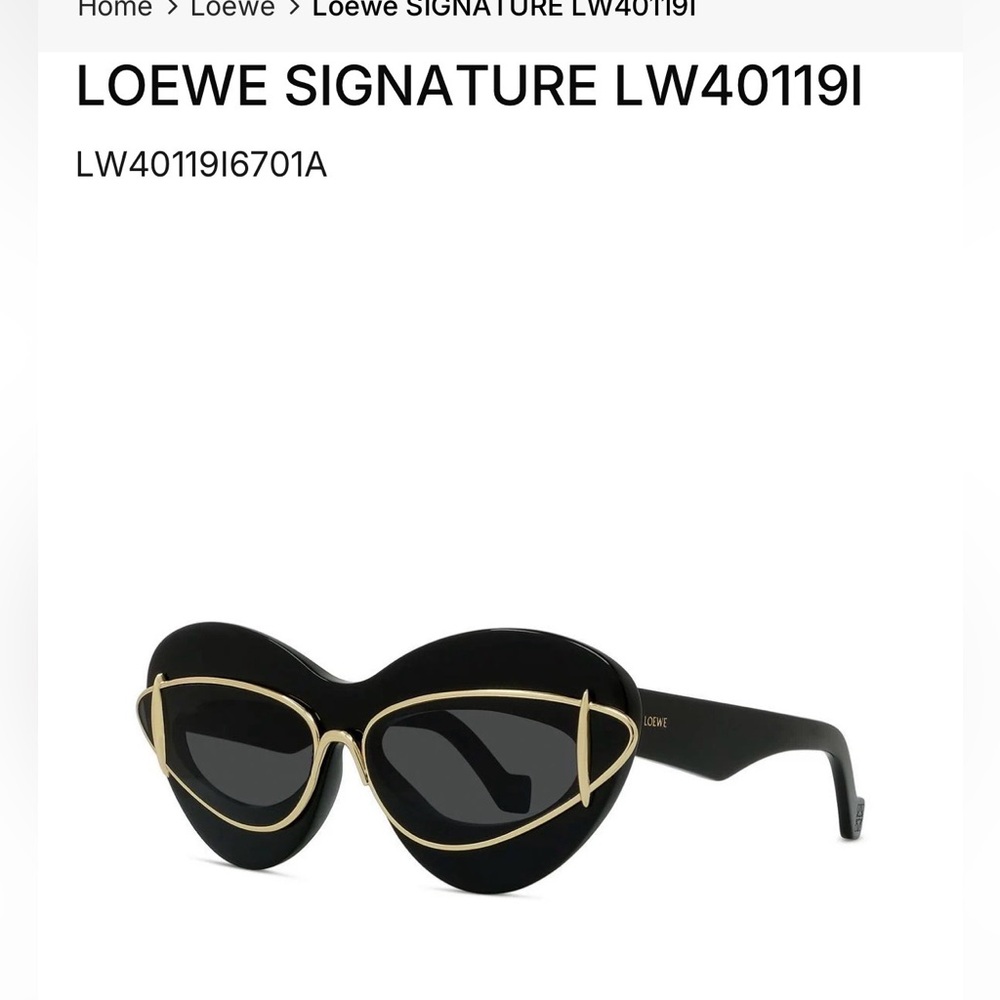 Loewe
Double Frame Cat Eye Sunglasses, 67mm